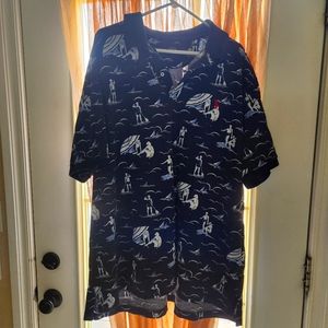 Ralph Lauren Polo Shirt 3XB Navy Print